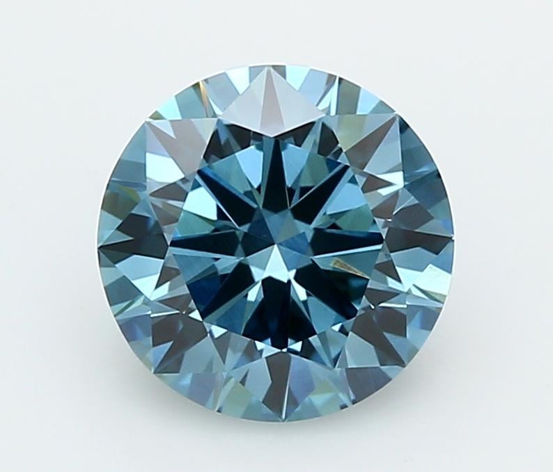 2.01 Ct. Fancy Vivid  Blue Round Lab Grown Diamond