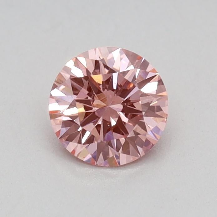 0.34 Ct. Fancy Vivid Pink Round Lab Grown Diamond