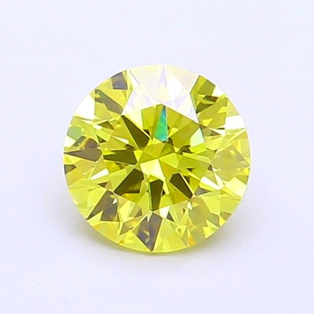 0.98 Ct. Fancy Vivid  Yellow Round Lab Grown Diamond
