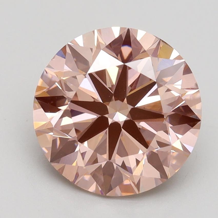 3.01 Ct. Fancy Intense Pink Round Lab Grown Diamond