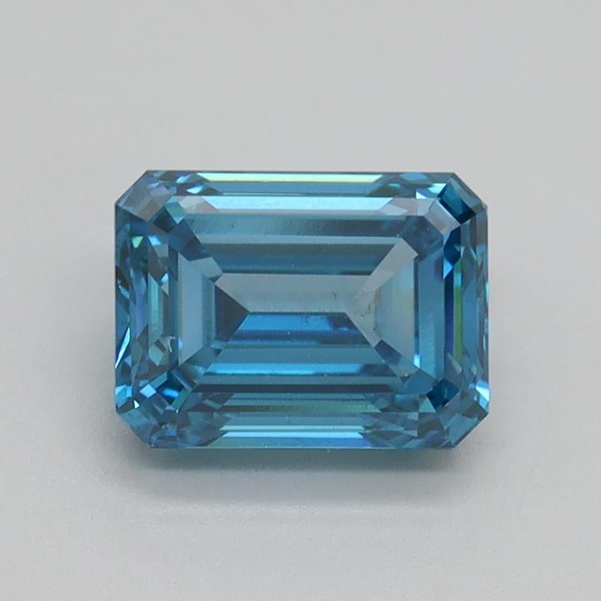 1.52 Ct. Fancy Vivid Blue Emerald Lab Grown Diamond