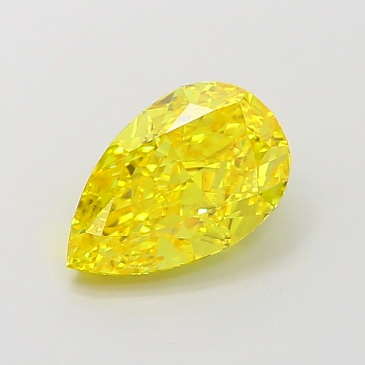 1.74 Ct. Fancy Vivid  Yellow Pear Lab Grown Diamond