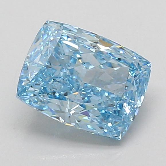 1.56 Ct. Fancy Vivid Blue Cushion Lab Grown Diamond