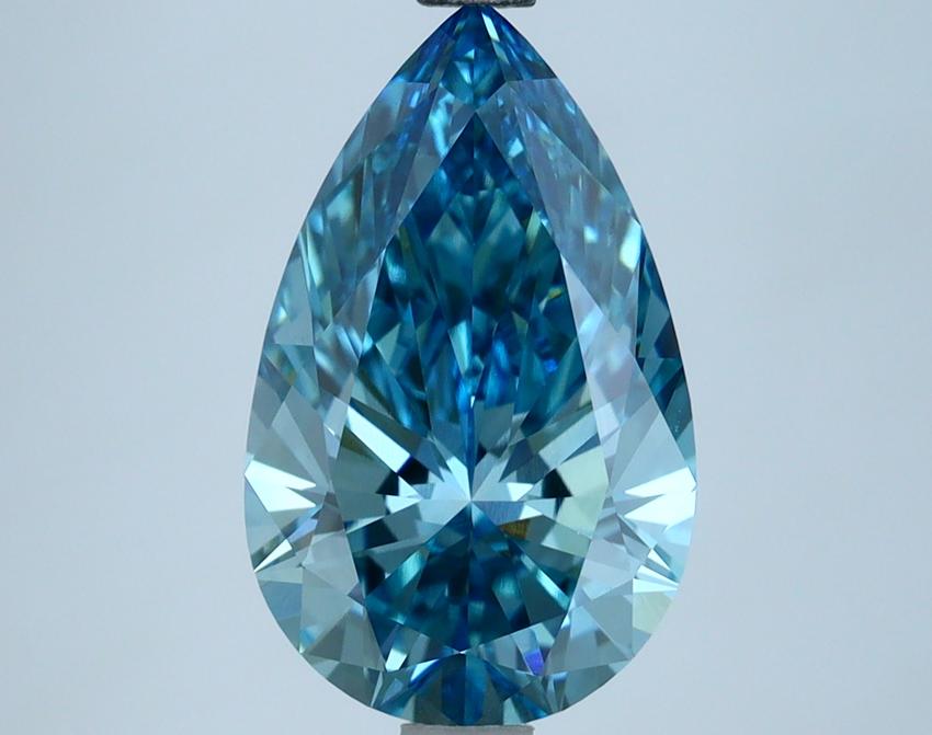 3.03 Ct. Fancy Vivid Blue Pear Lab Grown Diamond