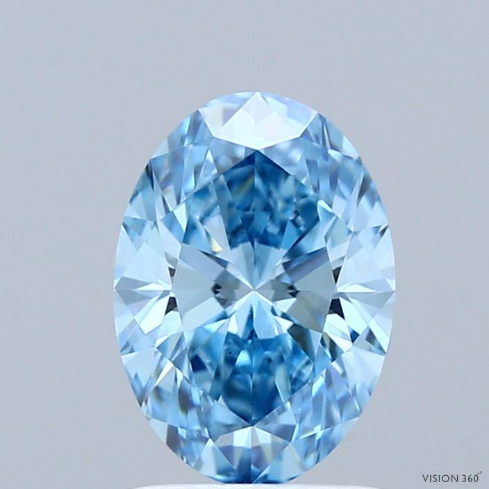 1.41 Ct. Fancy Vivid  Blue Oval Lab Grown Diamond