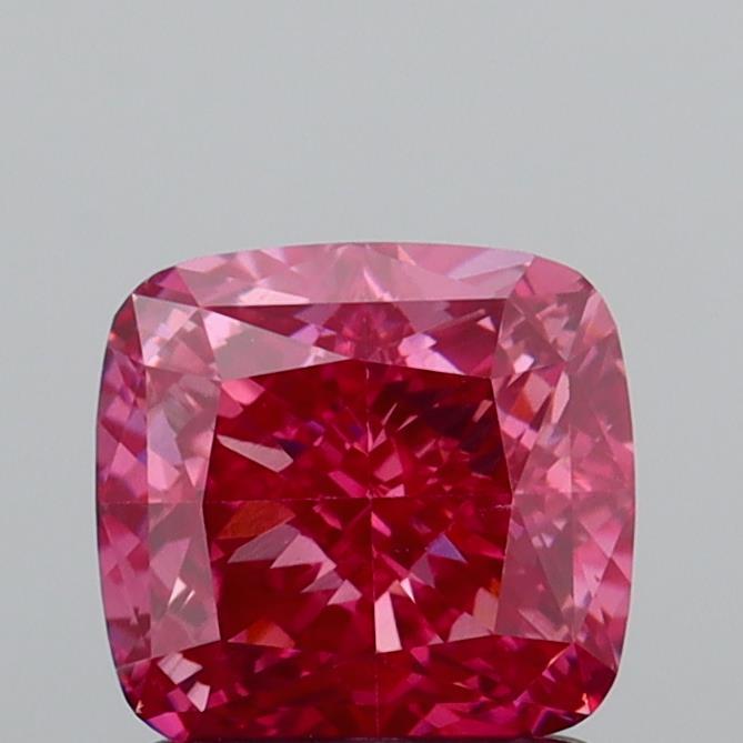 1.56 Ct. Fancy Vivid  Pink Cushion Lab Grown Diamond