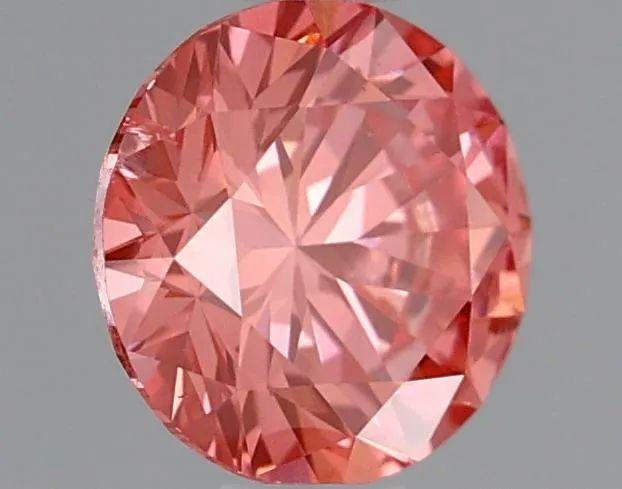 0.59 Ct. Fancy Vivid Pink Round Lab Grown Diamond
