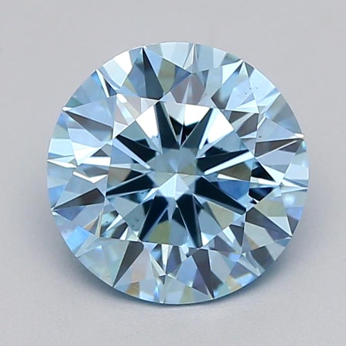 1.01 Ct. Fancy Vivid  Blue Round Lab Grown Diamond