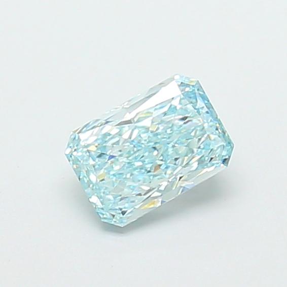 1.03 Ct. Fancy Intense Greenish Blue Radiant Lab Grown Diamond