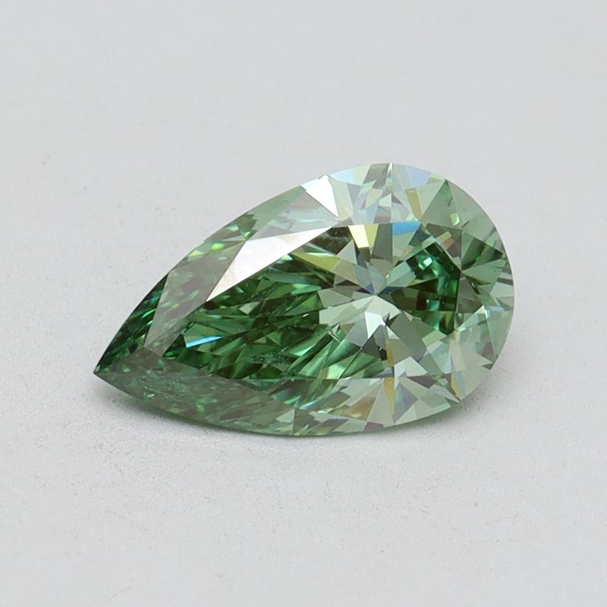 1.05 Ct. Fancy Vivid Green Pear Lab Grown Diamond