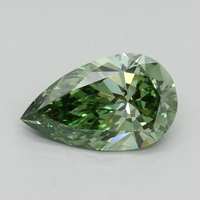 1.02 Ct. Fancy Vivid Green Pear Lab Grown Diamond
