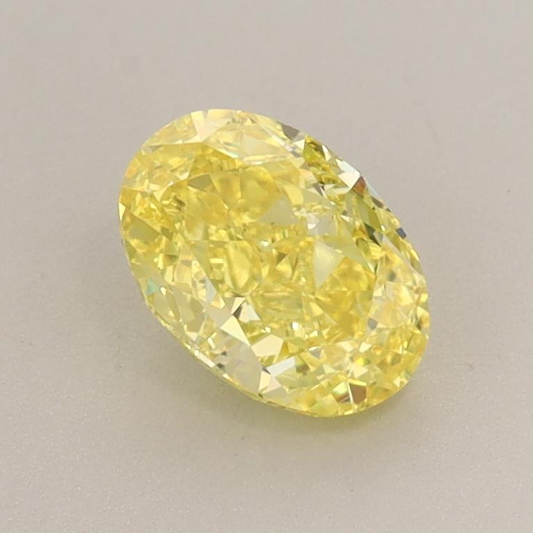 1.08 Ct. Fancy Vivid  Yellow Oval Lab Grown Diamond