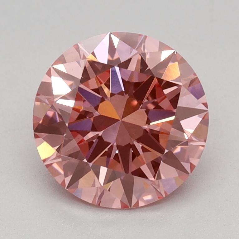 1.08 Ct. Fancy Vivid Pink Round Lab Grown Diamond