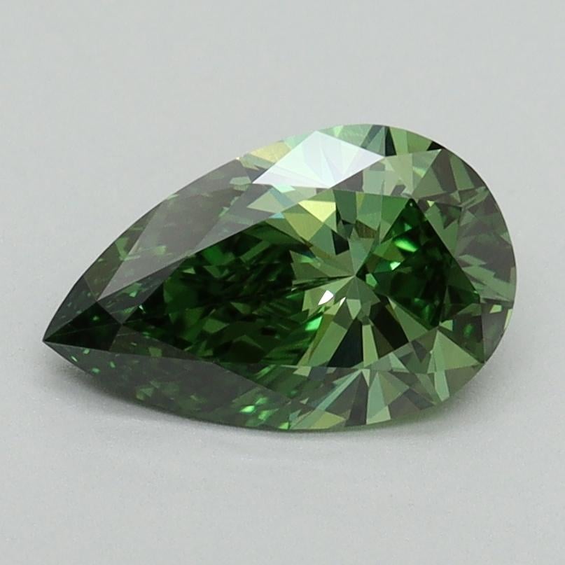 1.04 Ct. Fancy Vivid Green Pear Lab Grown Diamond