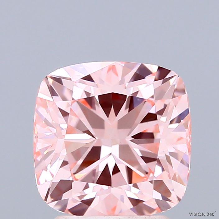 2.53 Ct. Fancy Intense Pink Cushion Lab Grown Diamond