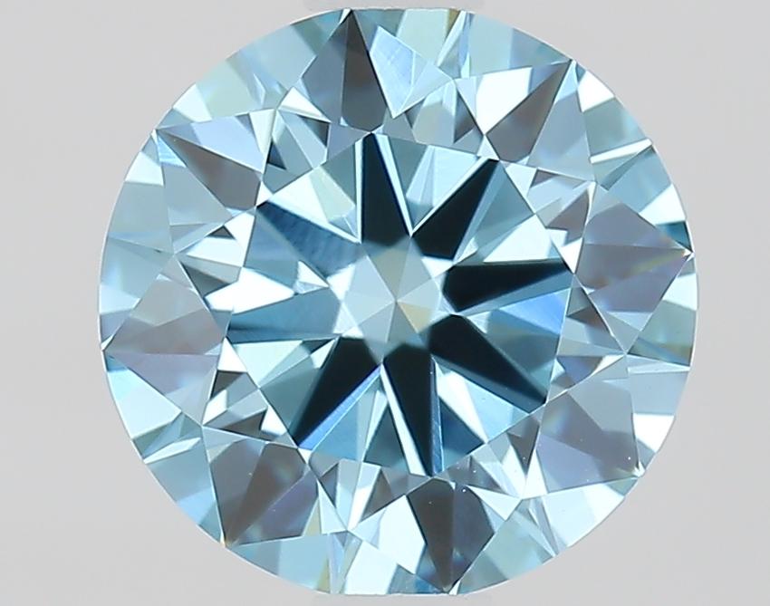 1.42 Ct. Fancy Vivid Blue Round Lab Grown Diamond