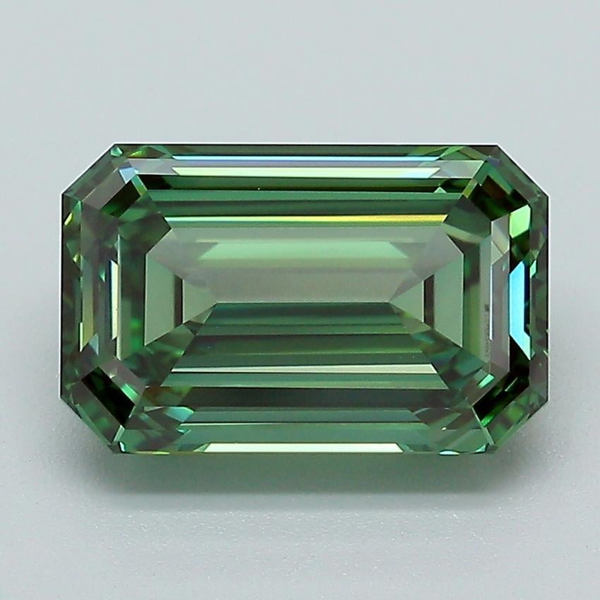 3.01 Ct. Fancy Vivid Green Emerald Lab Grown Diamond