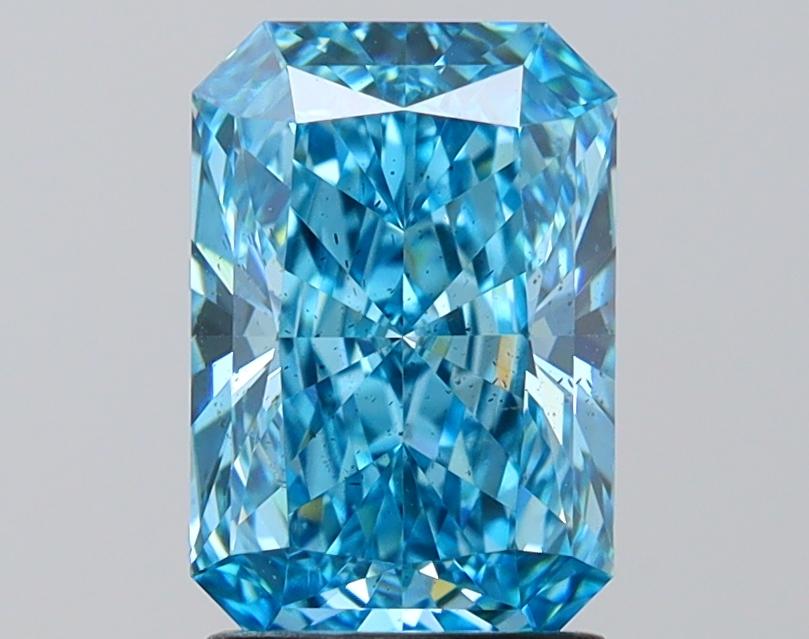 2.03 Ct. Fancy Vivid Blue Radiant Lab Grown Diamond