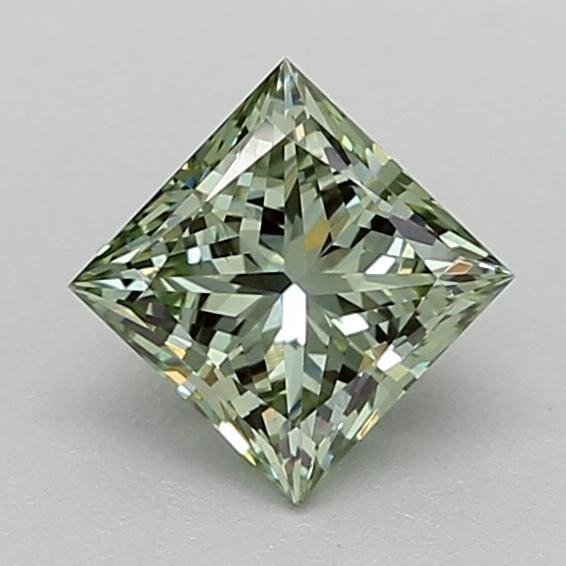 0.45 Ct. Fancy Vivid  Green Princess Lab Grown Diamond