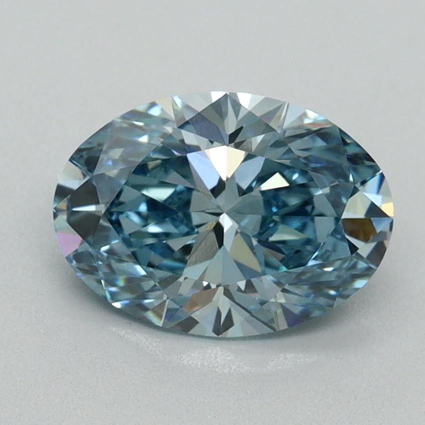1.51 Ct. Fancy Vivid Blue Oval Lab Grown Diamond