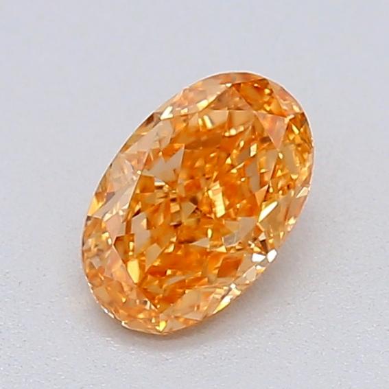 0.27 Ct. Fancy Intense Brownish Orange Oval Lab Grown Diamond