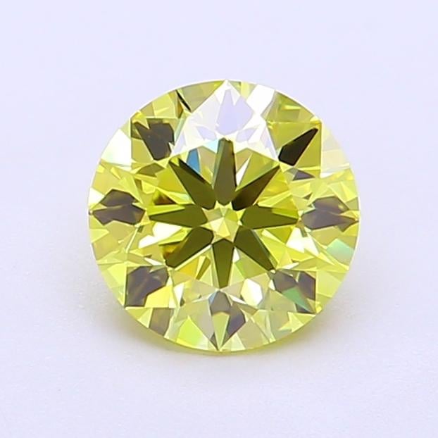 1.08 Ct. Fancy Intense  Yellow Round Lab Grown Diamond