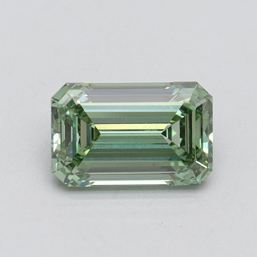 1.00 Ct. Fancy Intense Pacific Green Emerald Lab Grown Diamond