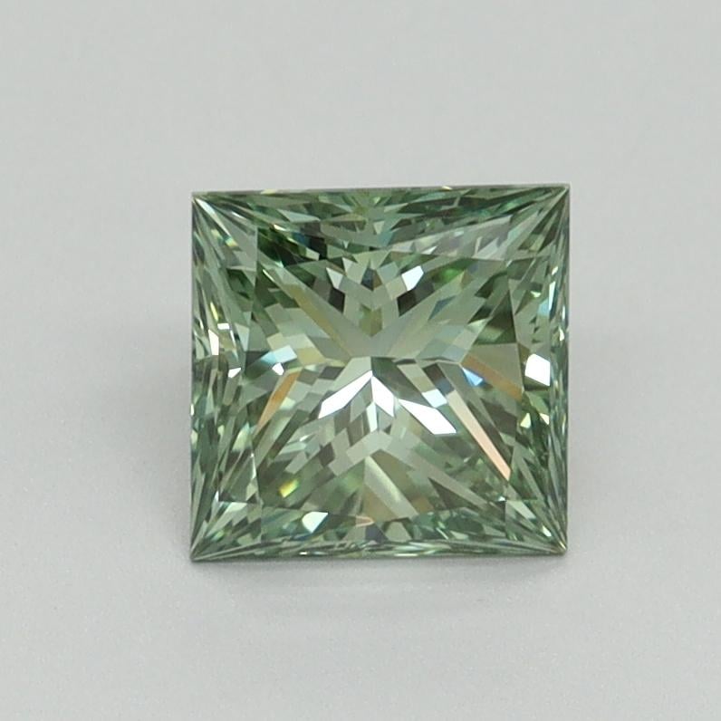 1.06 Ct. Fancy Vivid Green Princess Lab Grown Diamond