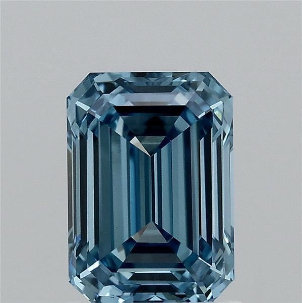 1.54 Ct. Fancy Vivid  Blue Emerald Lab Grown Diamond
