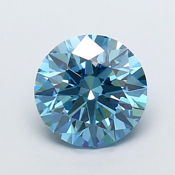 2.08 Ct. Fancy Vivid  Blue Round Lab Grown Diamond