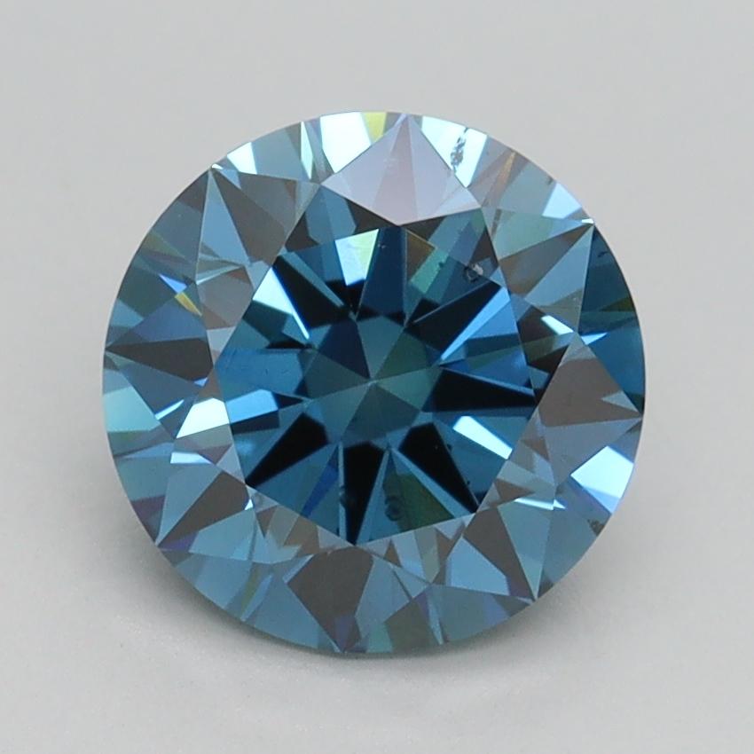 2.04 Ct. Fancy Vivid Blue Round Lab Grown Diamond