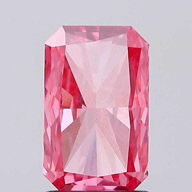 1.57 Ct. Fancy Vivid Pink Radiant Lab Grown Diamond
