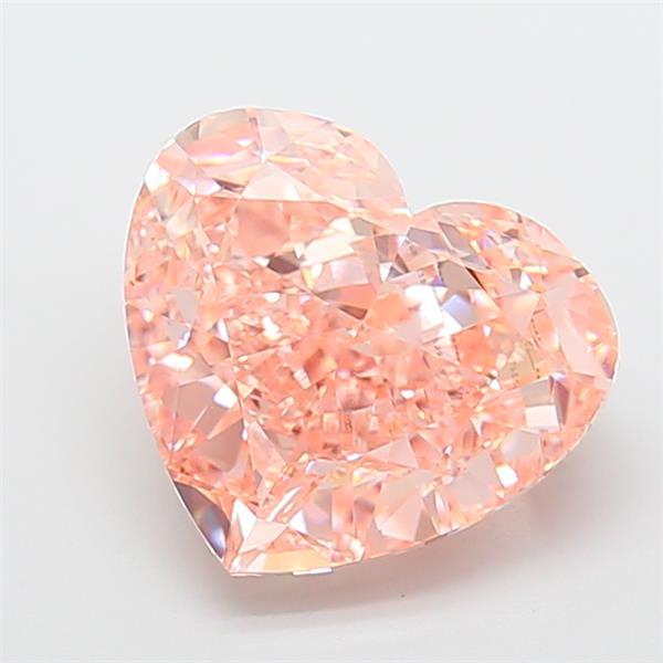 6.53 Ct. Fancy Intense Pink Heart Lab Grown Diamond