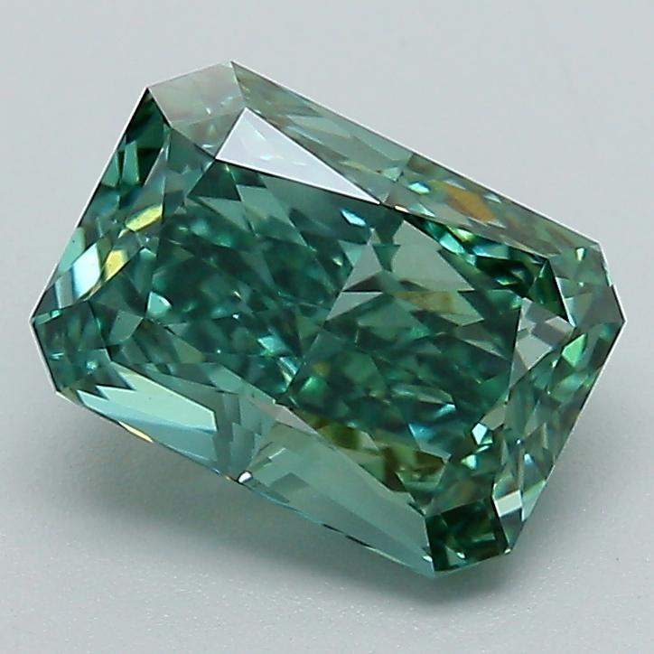 1.99 Ct. Fancy Vivid Green Radiant Lab Grown Diamond