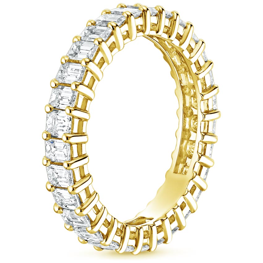 Emerald Eternity Diamond Ring (4 ct. tw.) in 18K Yellow Gold