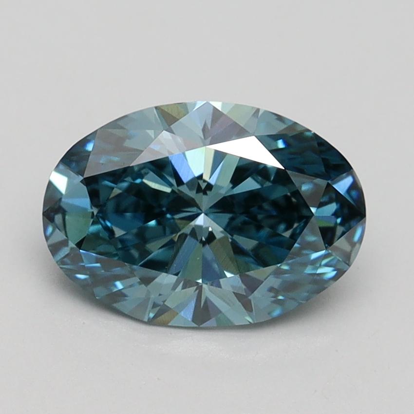 1.53 Ct. Fancy Vivid Blue Oval Lab Grown Diamond