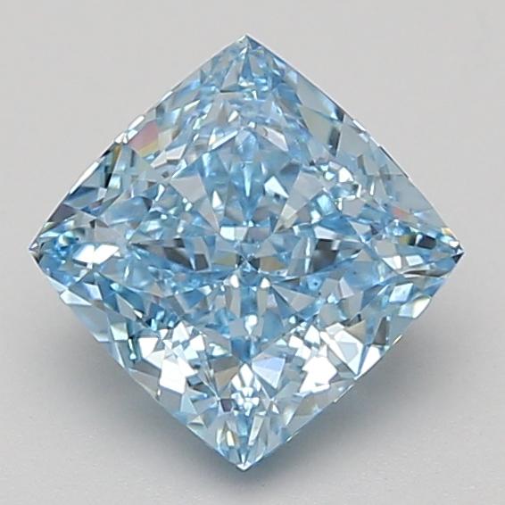 2.04 Ct. Fancy Vivid Blue Cushion Lab Grown Diamond