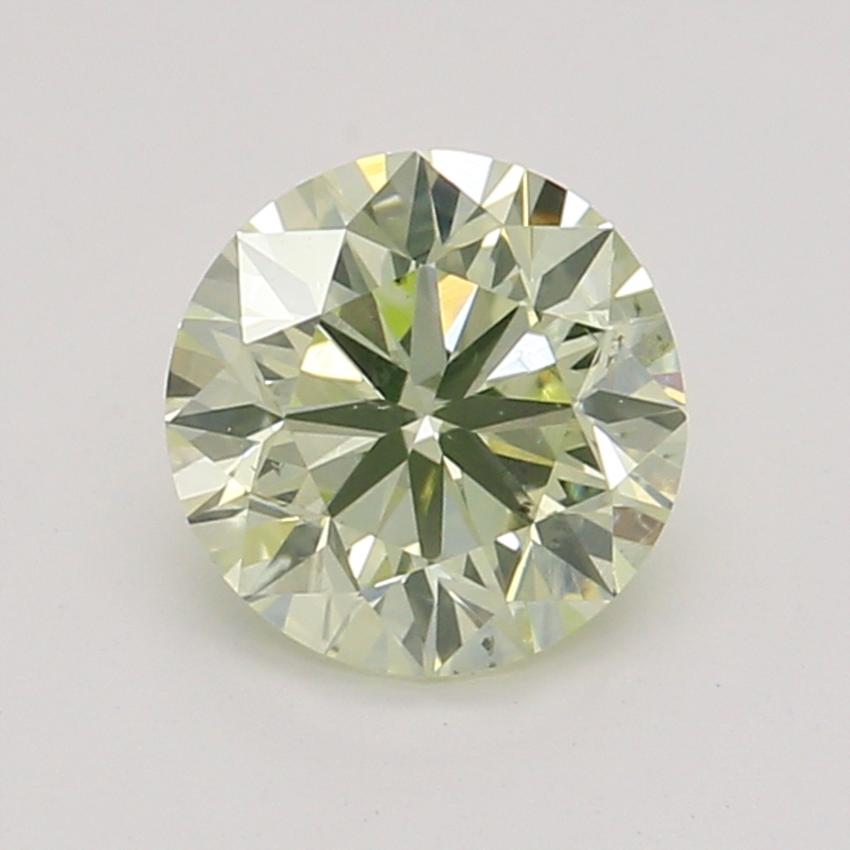 0.50 Ct. Light Green-Yellow Round Diamond