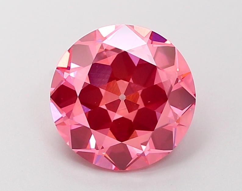 2.21 Ct. Fancy Vivid Pink Round Lab Grown Diamond