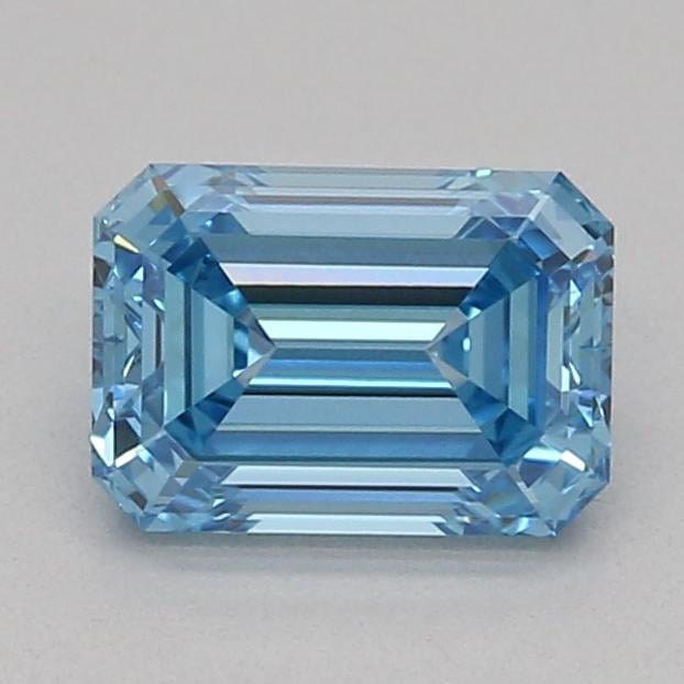 0.53 Ct. Fancy Vivid Blue Emerald Lab Grown Diamond