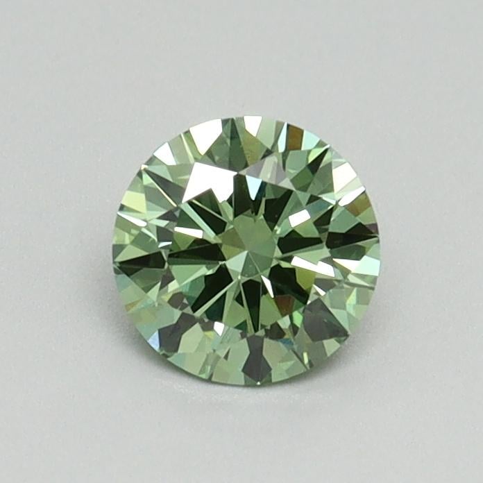 0.50 Ct. Fancy Vivid Green Round Lab Grown Diamond