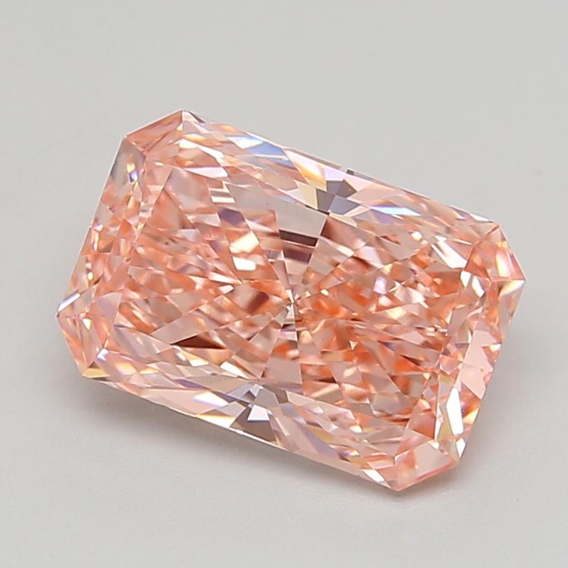 3.89 Ct. Fancy Vivid  Pink Radiant Lab Grown Diamond
