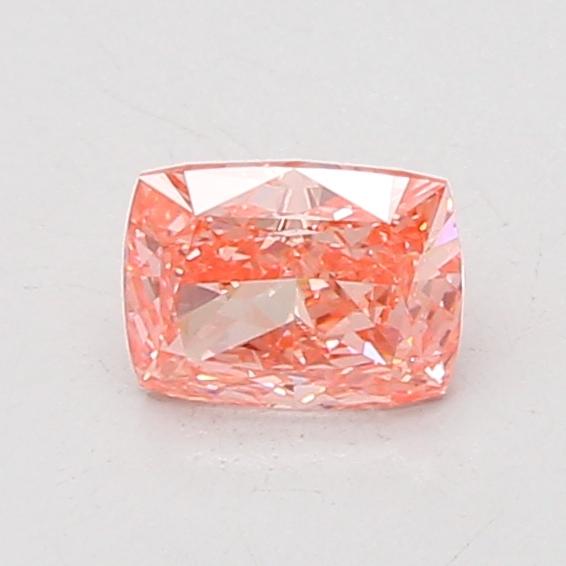 0.75 Ct. Fancy Vivid Pink Cushion Lab Grown Diamond