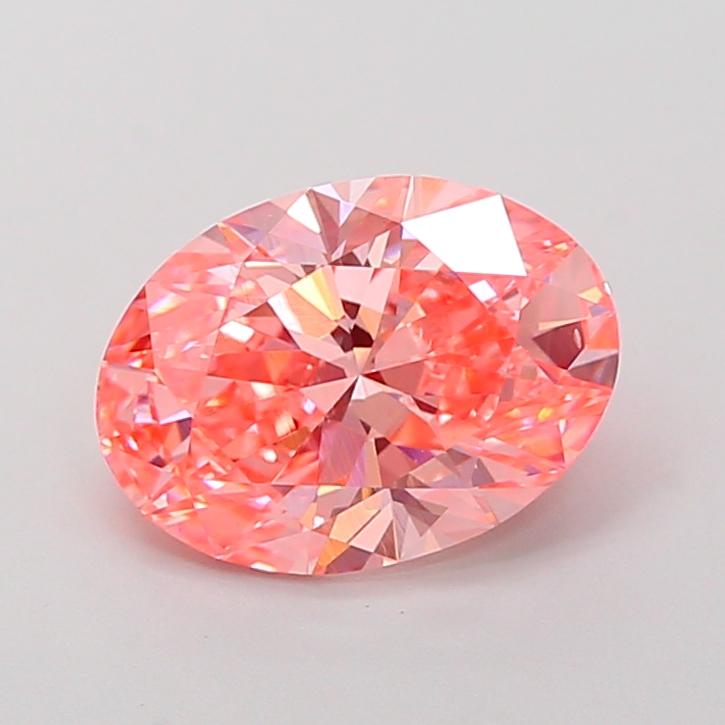 2.51 Ct. Fancy Vivid Pink Oval Lab Grown Diamond