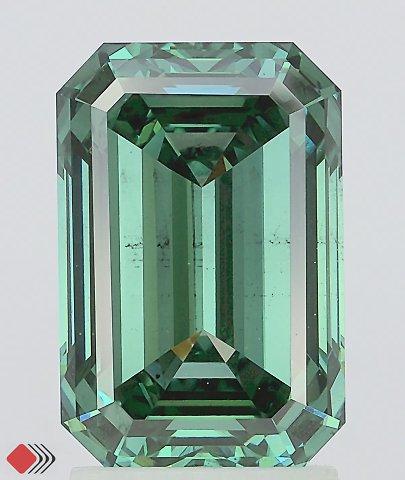 3.02 Ct. Fancy Vivid Green Emerald Lab Grown Diamond