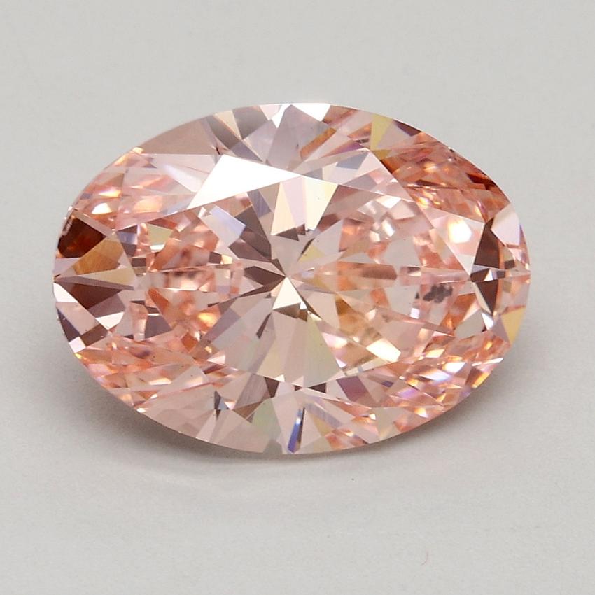 2.51 Ct. Fancy Intense Pink Oval Lab Grown Diamond