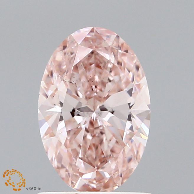 1.12 Ct. Fancy Intense Pink Oval Lab Grown Diamond