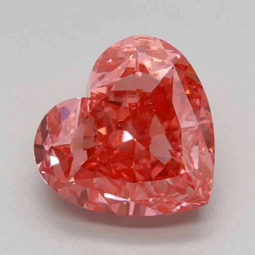 2.60 Ct. Fancy Vivid Pink Heart Lab Grown Diamond