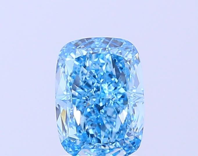 1.28 Ct. Fancy Vivid  Blue Cushion Lab Grown Diamond