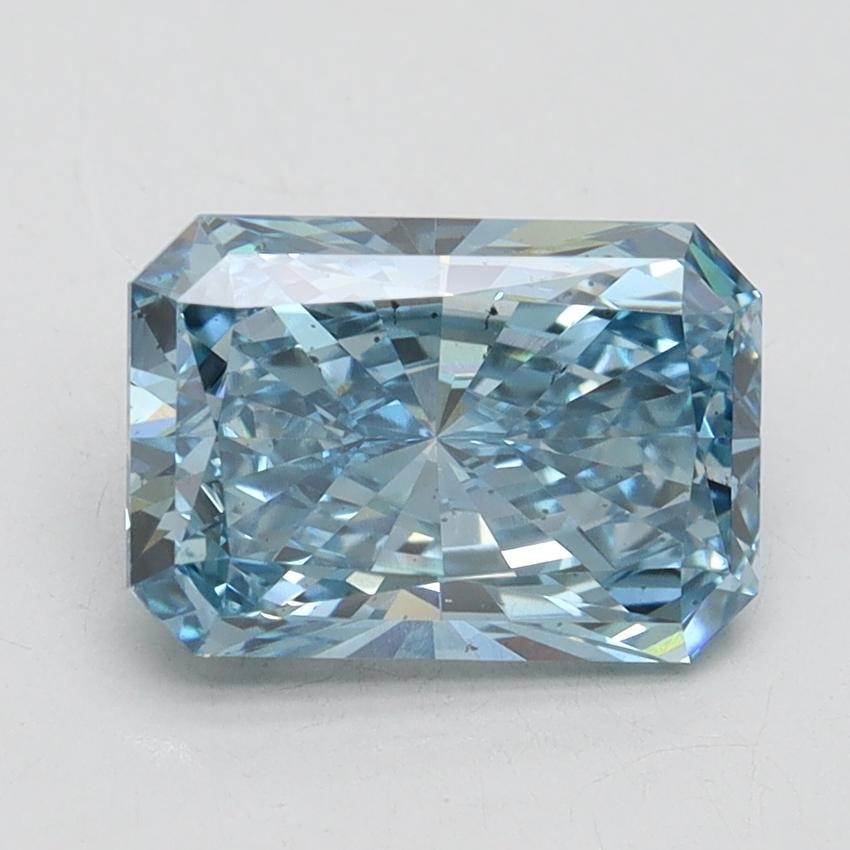 2.16 Ct. Fancy Vivid Blue Radiant Lab Grown Diamond